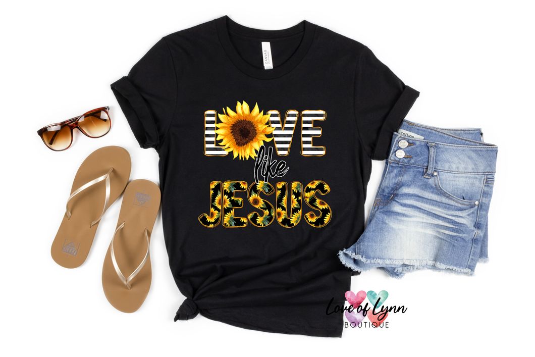 Love Like Jesus Sunflower/Stripes