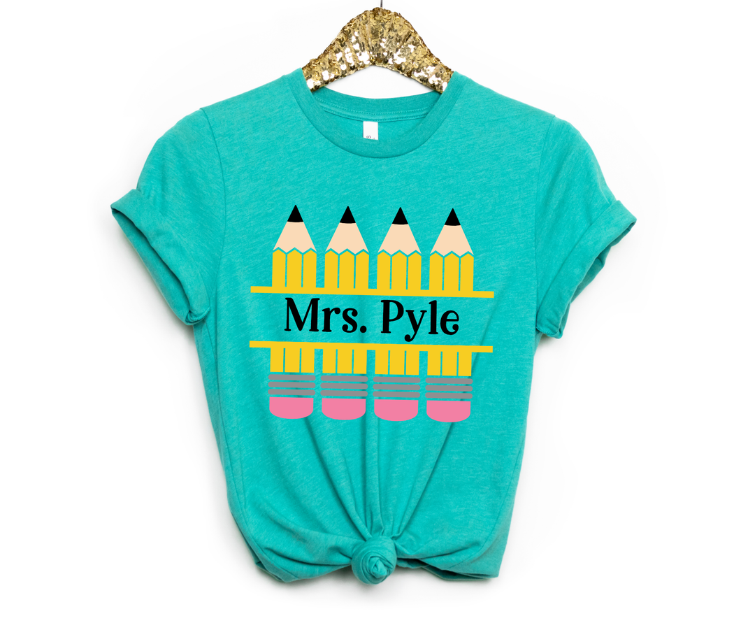 Teacher Pencil Name Frame