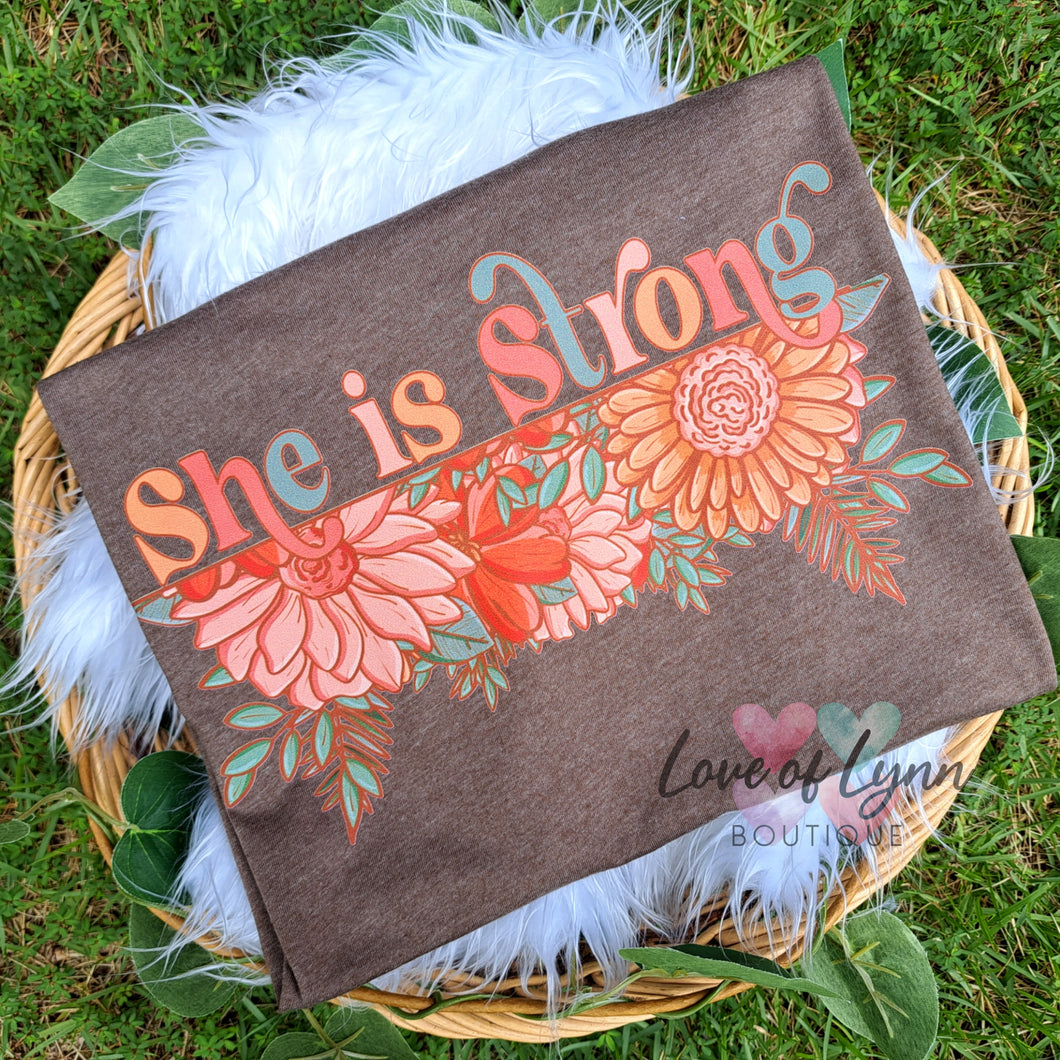 She is Strong Boho Floral