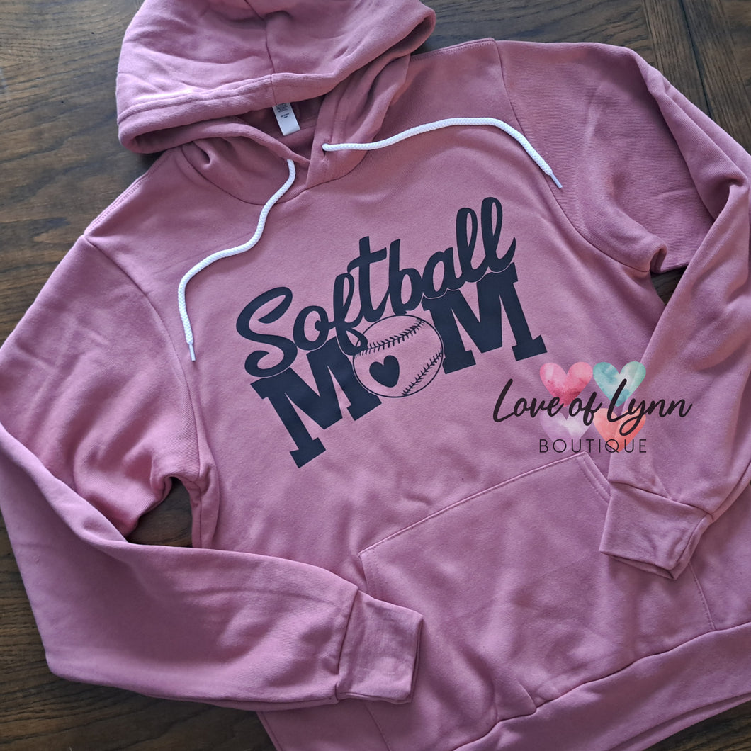 Softball Mom Bella Hoodie
