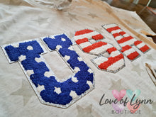 Load image into Gallery viewer, USA Chenille Glitter Patch Tee
