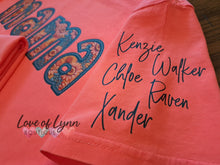 Load image into Gallery viewer, Faux Embroidery Sunflower MAMA w/ Names on Sleeves
