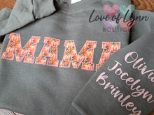 Load image into Gallery viewer, Pumpkin Mama w/ Names on Sleeve Pullover

